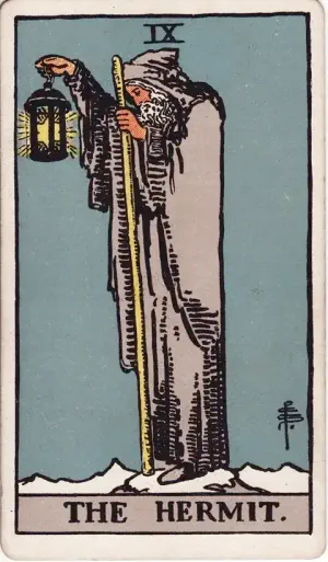 The The Hermit tarot card