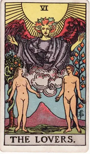 The The Lovers tarot card
