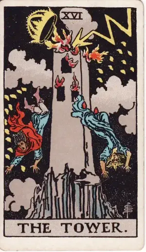 The The Tower tarot card