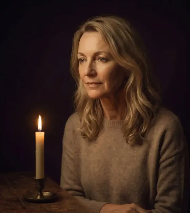 Vesper reading by candlelight